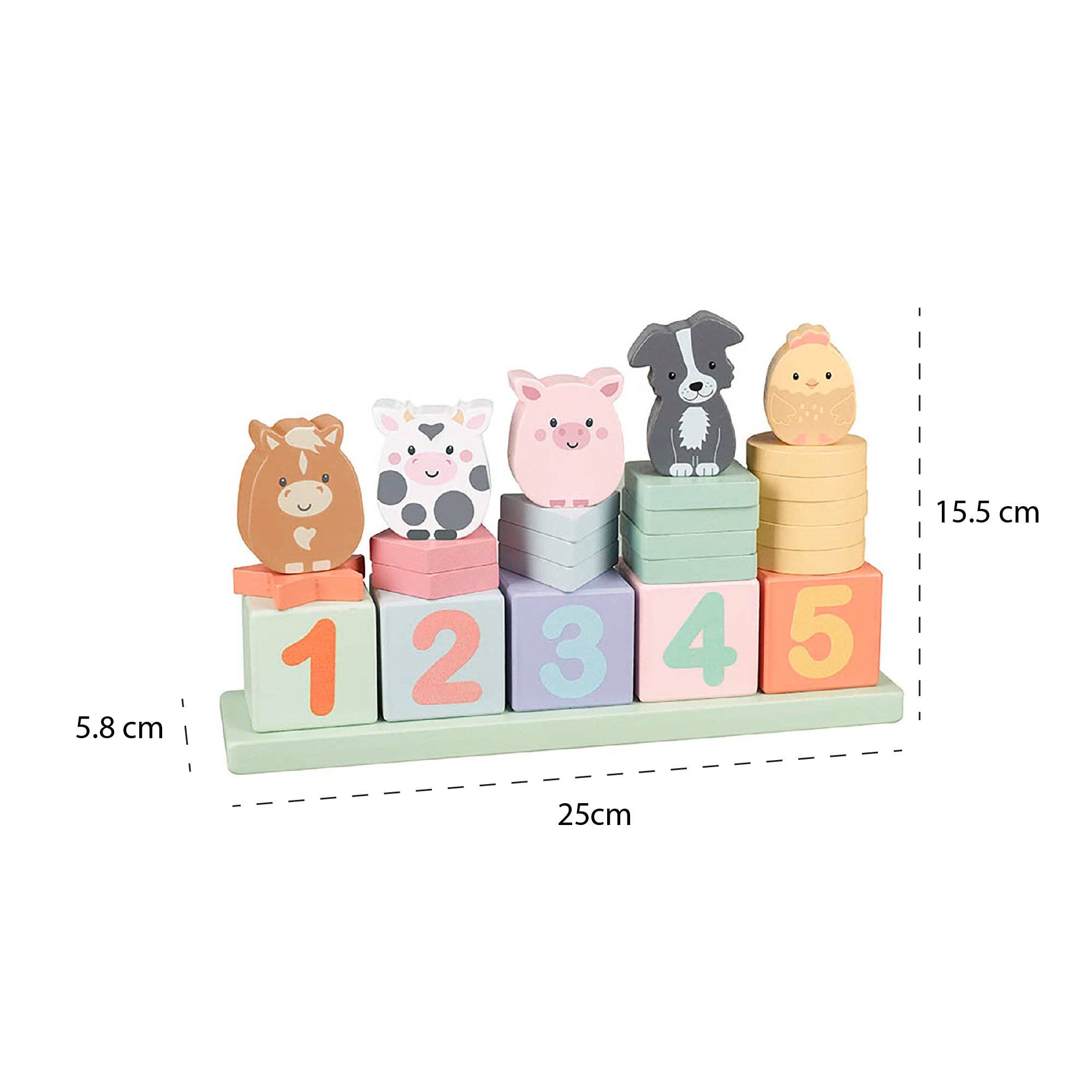 Orange Tree Toys - Farmyard Wooden Animal Counting Game