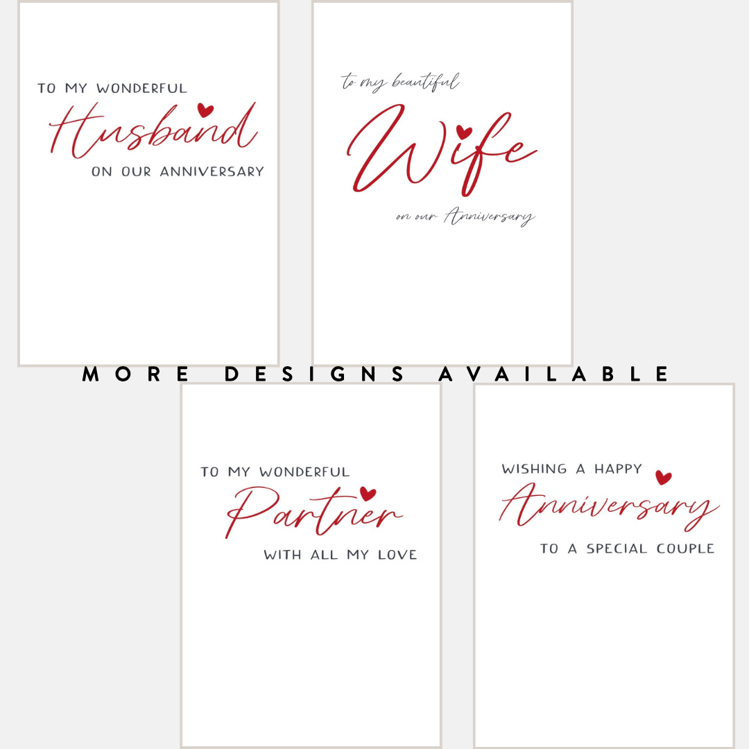 Petimo - Beautiful Wife Anniversary Script Touchstone Card