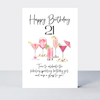 Petimo - Raise A Glass 21st Birthday Card