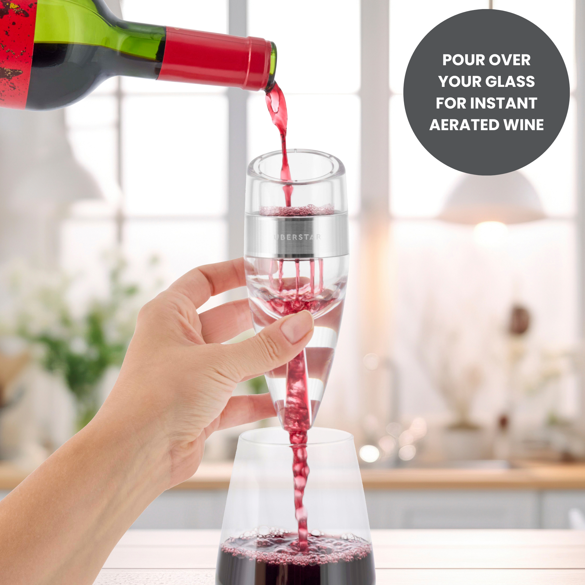 UBERSTAR - Red Wine Aerator with Stand