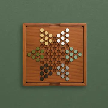 Iron & Glory Wooden Chinese Checkers Game