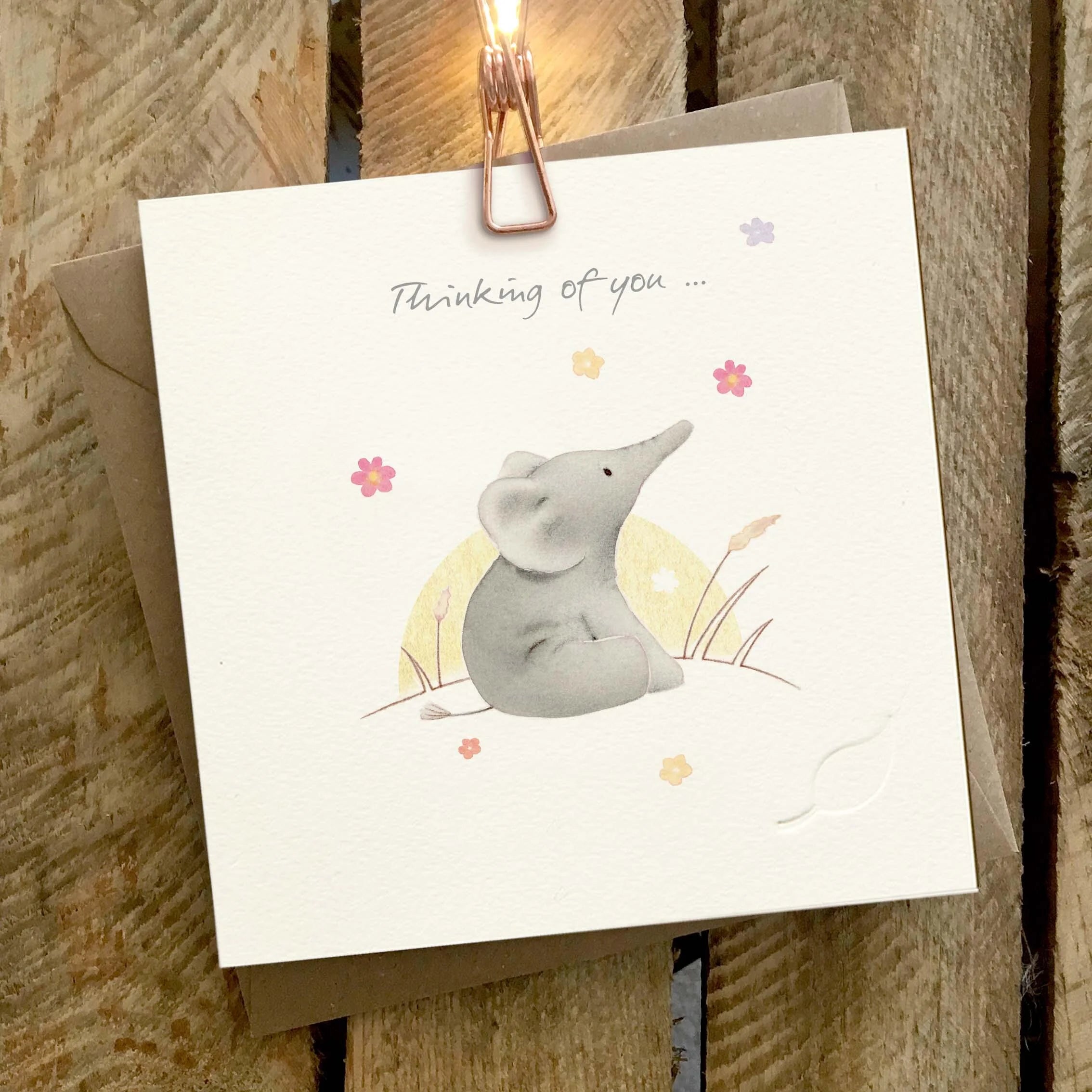 Ginger Betty Elephant Family Thinking of You Card - More Than Just a Gift | Narborough Hall