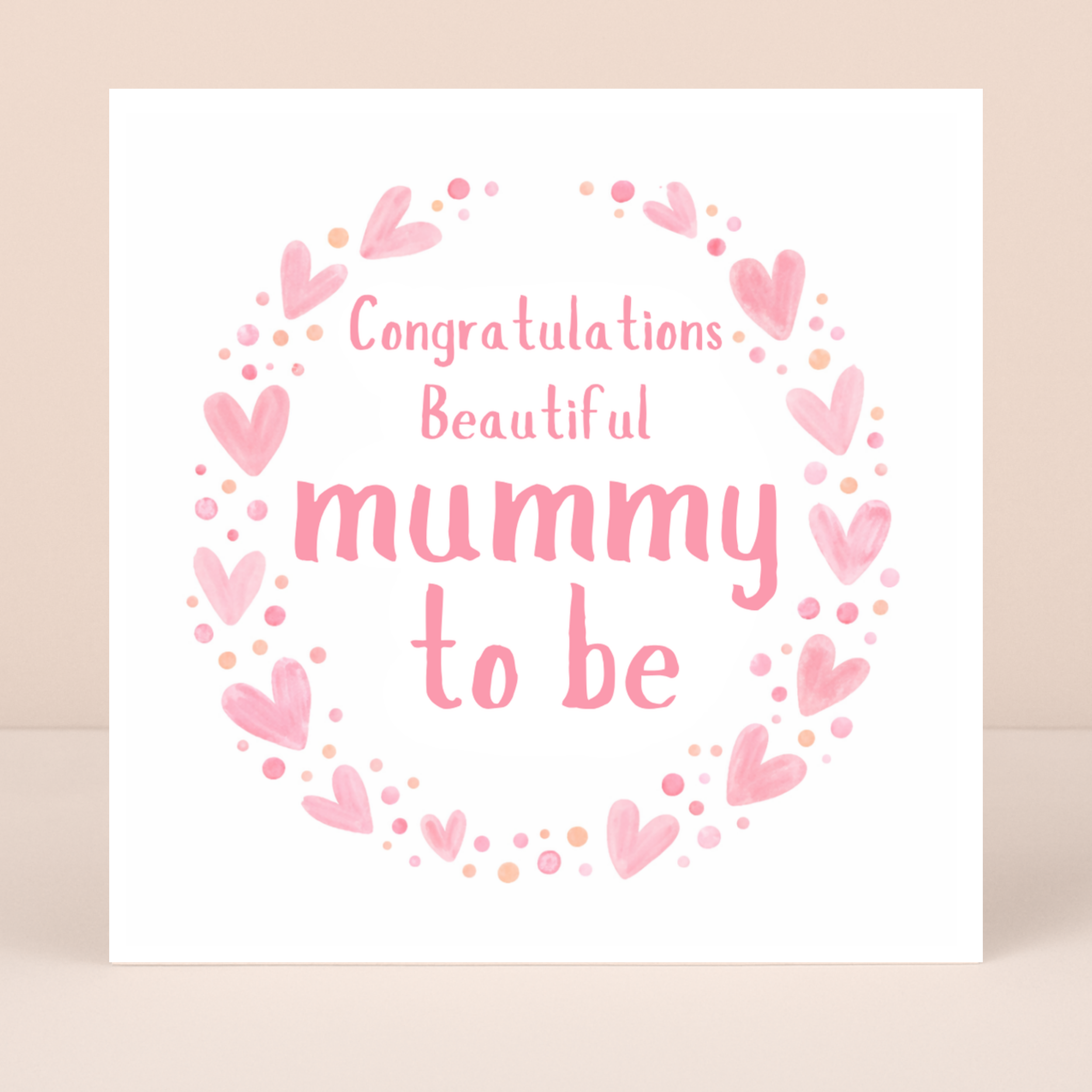 Petimo - Sweet Hearts Congratulations Beautiful Mummy To Be Card