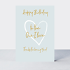 Petimo - One I Love Birthday Wonderful You Blue Gold Foil Card