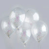 Hootyballoo - Iridescent Confetti Filled 12" Latex Balloons 5 Pack