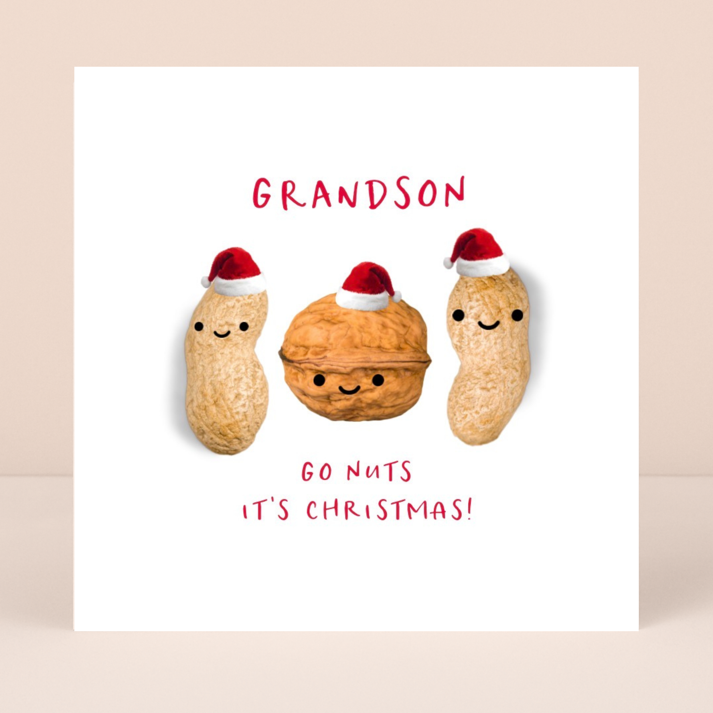 Petimo - Grandson Go Nuts Funny Better Together Christmas Card