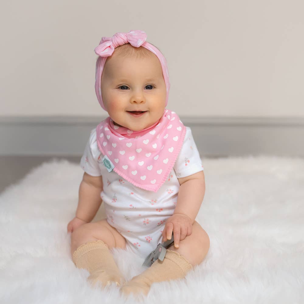 Ziggle Baby - Hearts and Bows Bib Set: Set