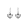 Hot Diamonds Silver Edit Essence Heart Huggie Earrings