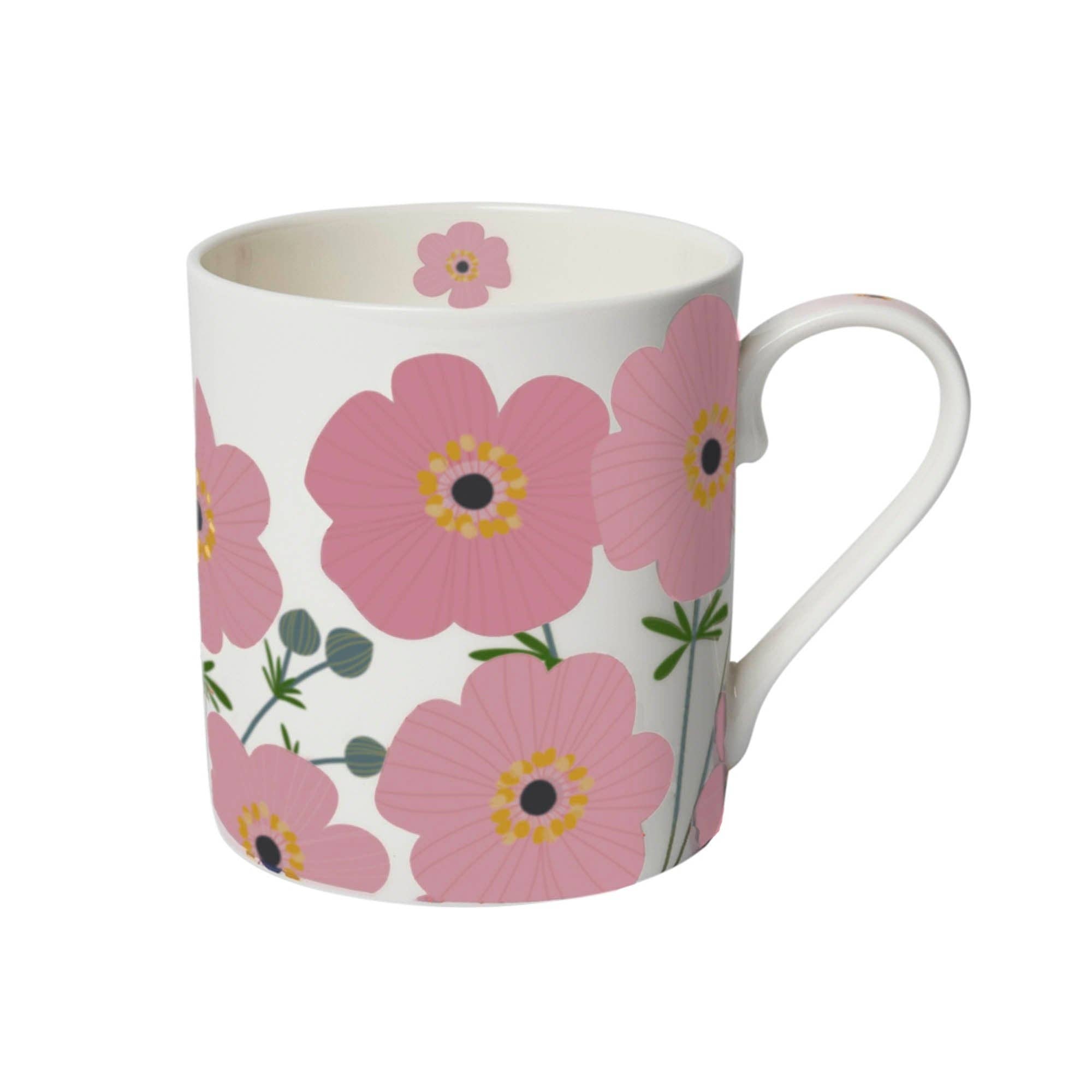Belly Button Pink Cosmos Fine Bone Mug