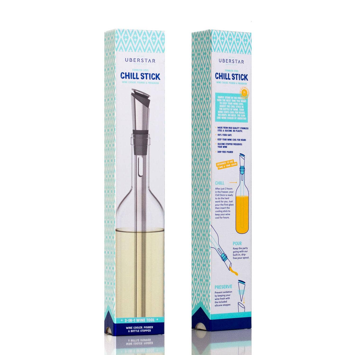 UBERSTAR - Stainless Steel Wine Chill Stickball