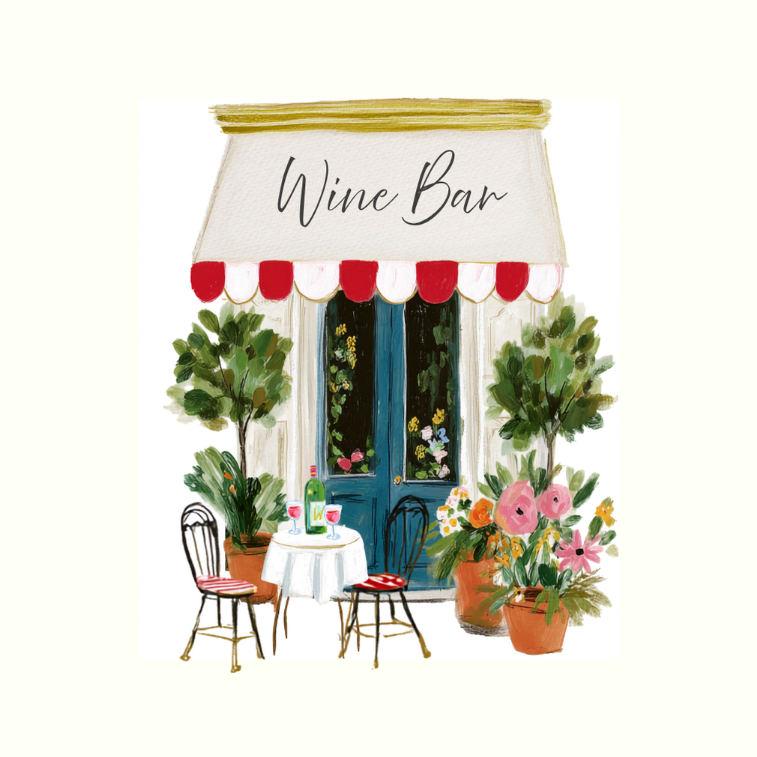 Petimo - Wine Bar Up Your Street Blank Card