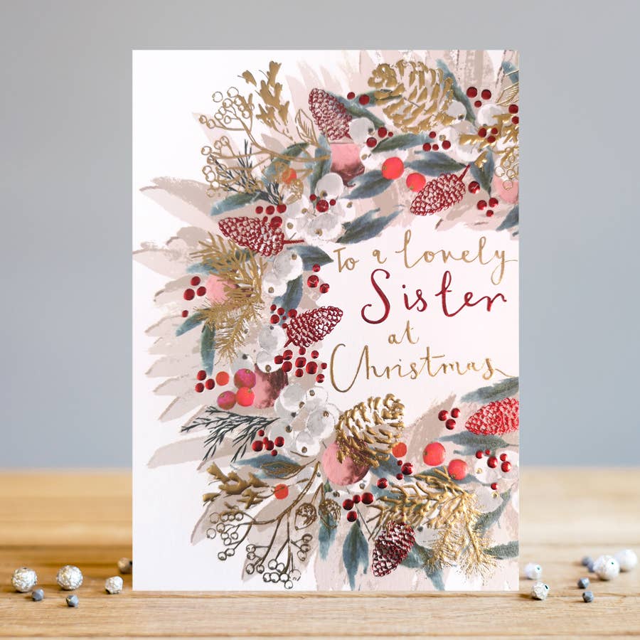 Louise Tiler - Sister Wreath Christmas Card