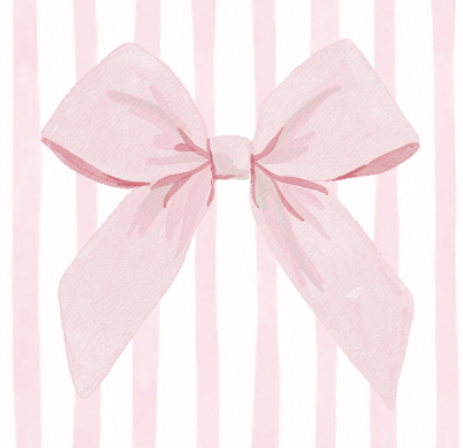 Petimo - Beauregarde Mother's Day Pink Bow & Stripe Gold Foil Card