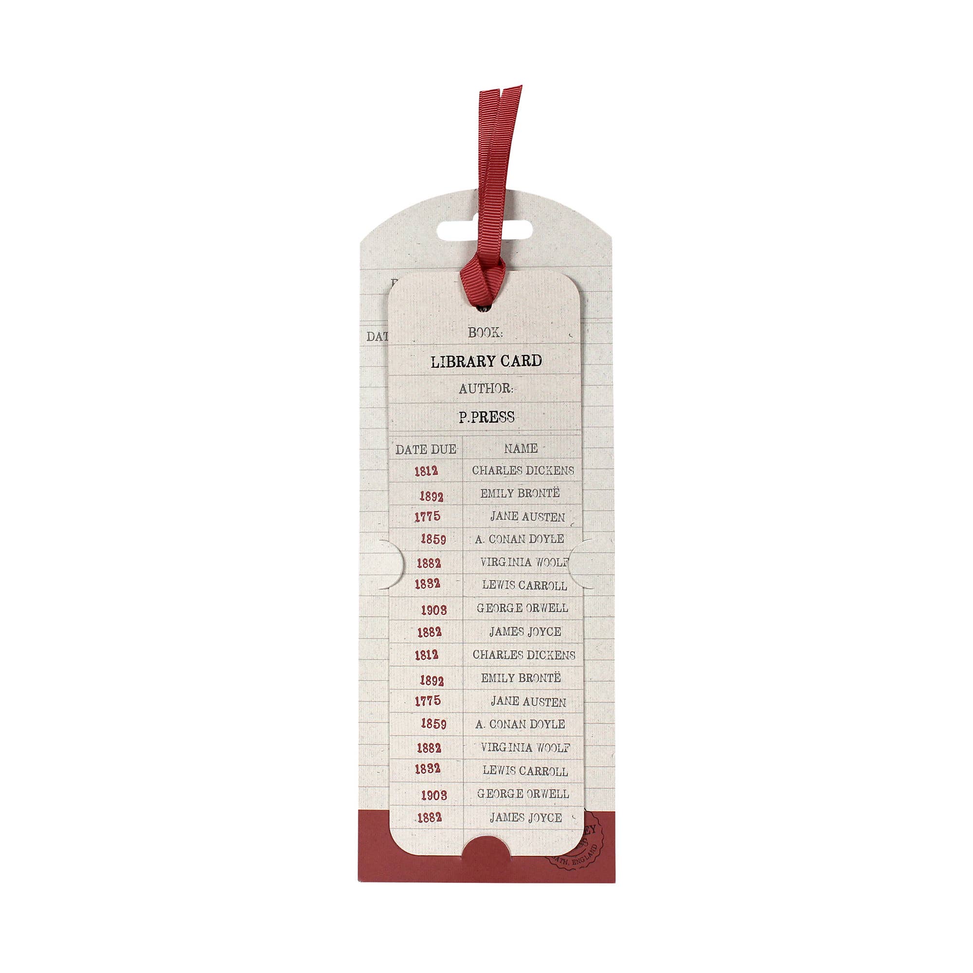 Half Moon Bay - Paper Bookmark Library Card Literary