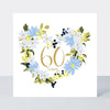Rachel Ellen Designs - Field Day - Floral Heart Age 60 birthday card