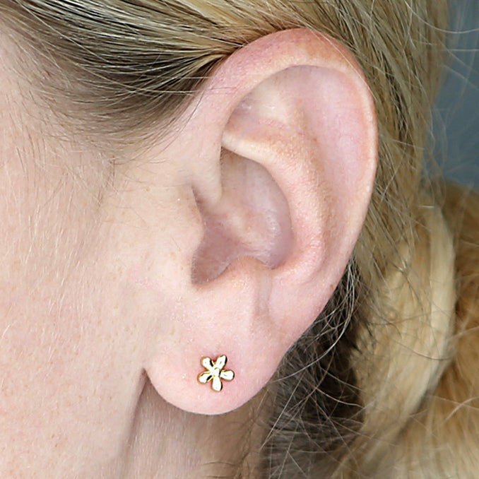 Iris & Miel Sterling Silver Gold Daisy Stud