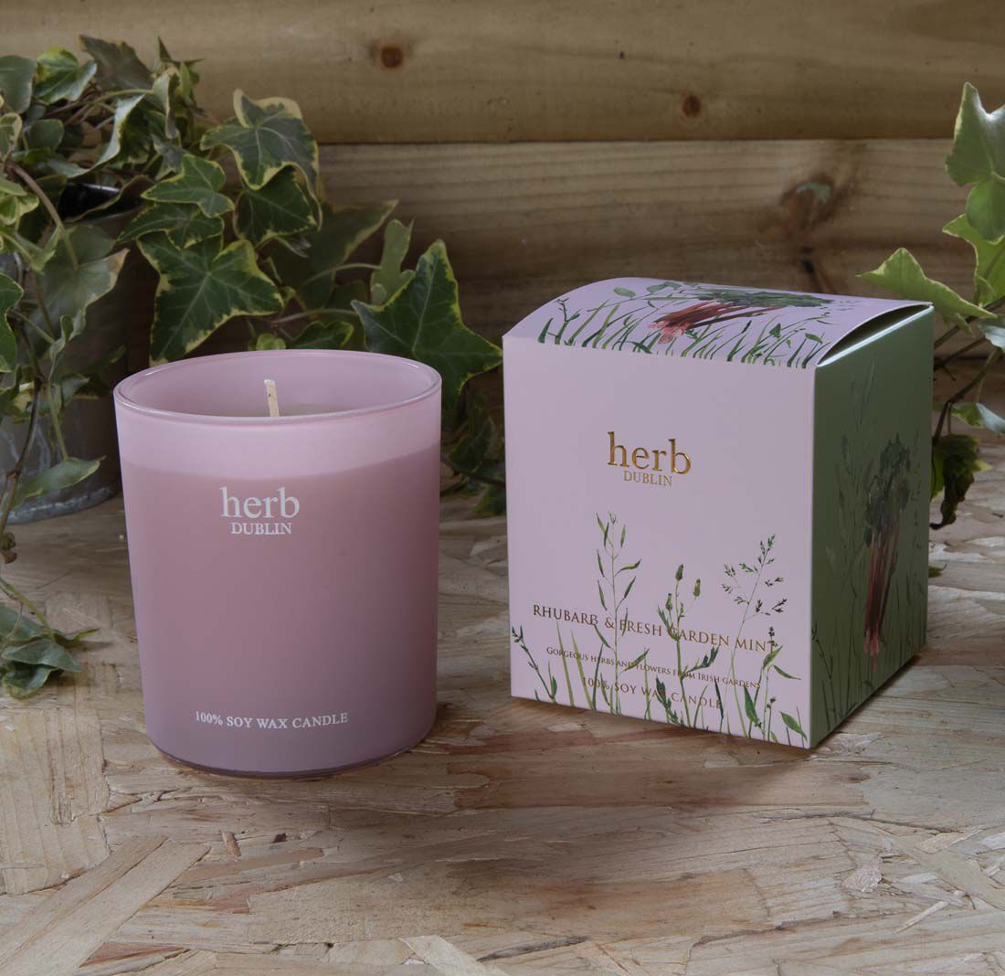 Herb Dublin - Rhubarb & Fresh Garden Mint Candle