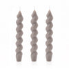 Twisted Taper Candles - Taupe