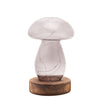 Grey Glass Mushroom LED Ornament - Medium
