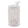 Hestia White Ceramic Wax Burner with Butterfly