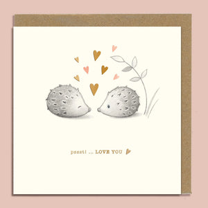 Ginger Betty Hedgehog I Love You Card - More Than Just a Gift | Narborough Hall