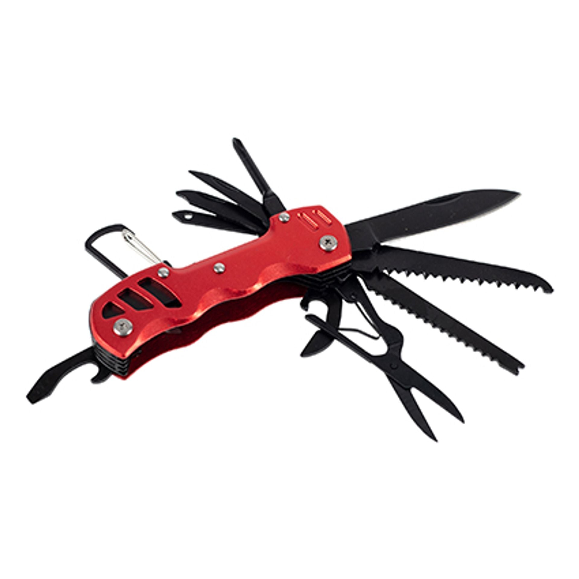 Mad Man Trail Mate 12 in 1 Multi Function Pocket Tool - Red