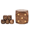 Harvey Makin Wooden Dice Box with 5 Dice