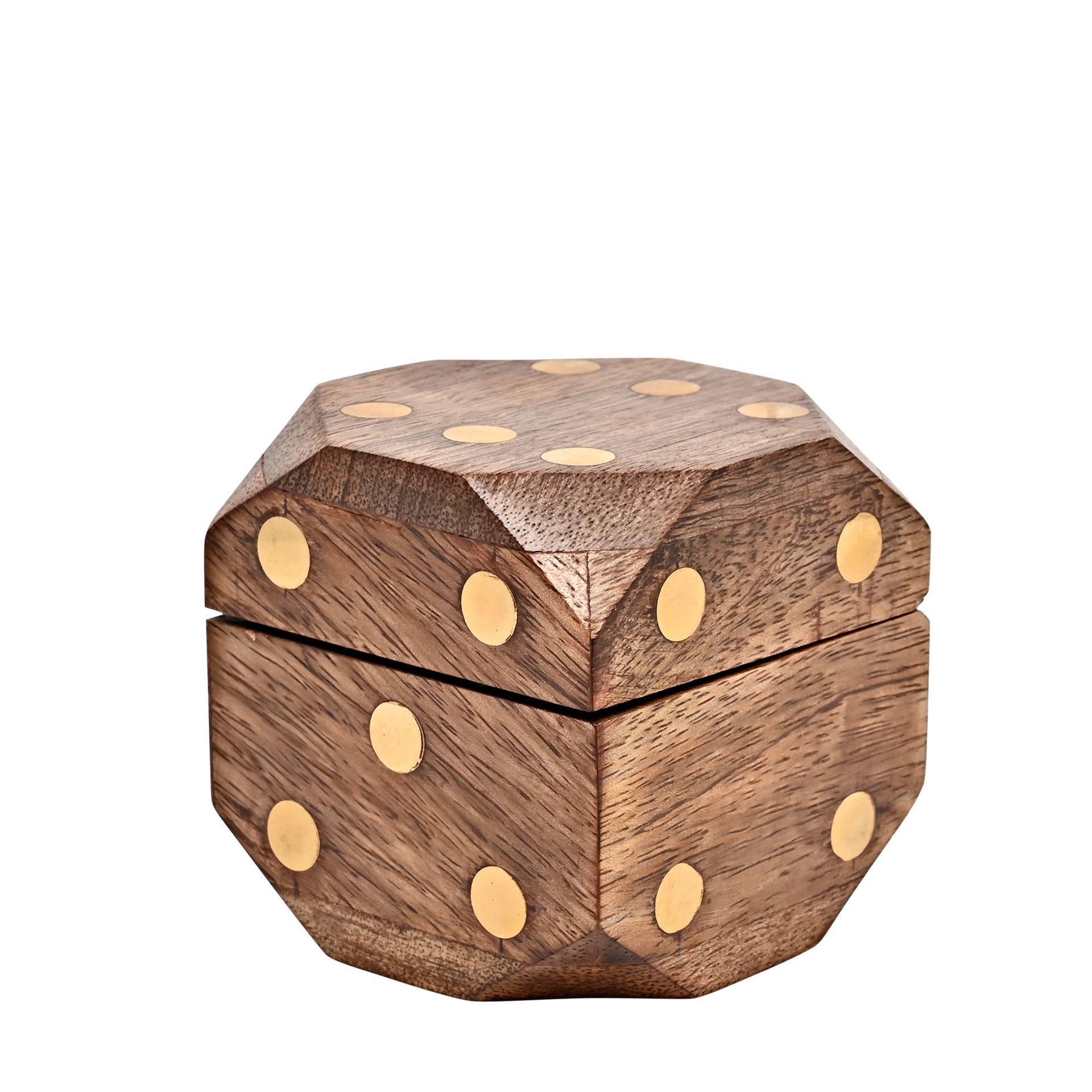 Harvey Makin Wooden Dice Box with 5 Dice