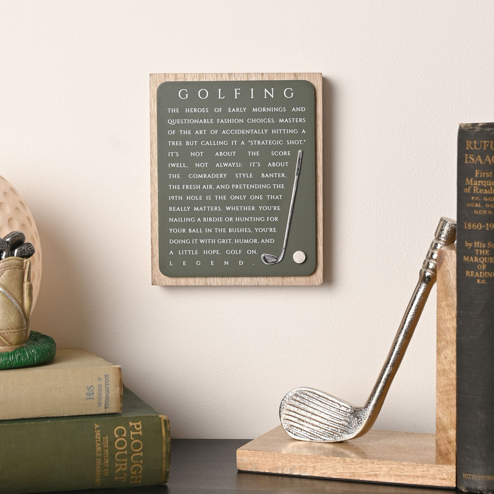 Hobbies Golf Plaque