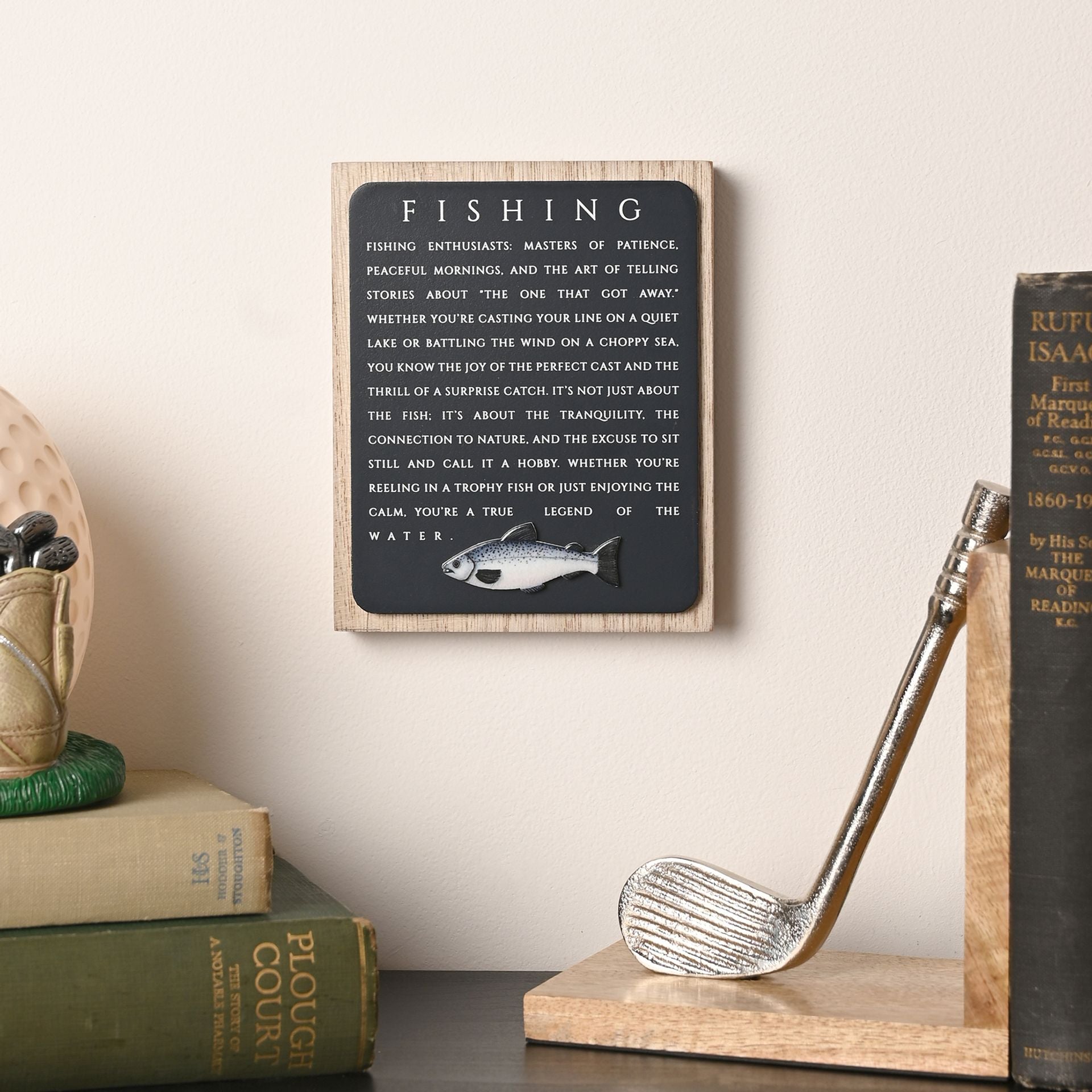 Hobbies Fishing Plaque