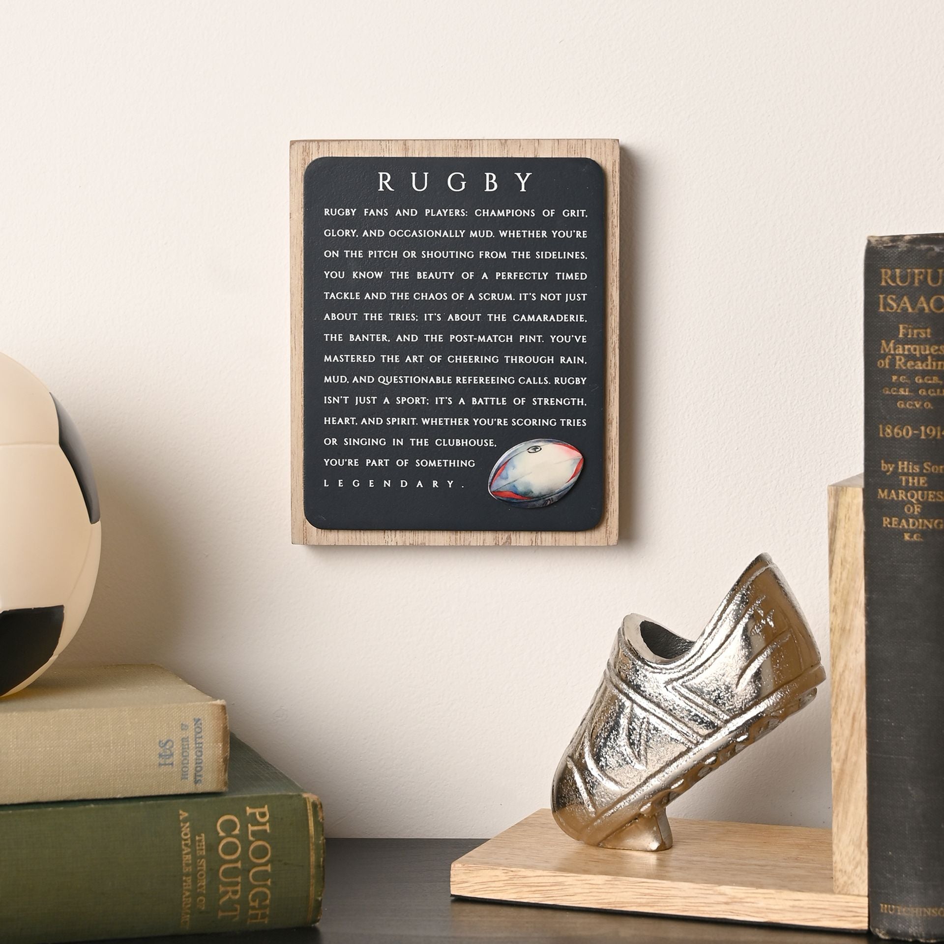 Hobbies Rugby Plaque
