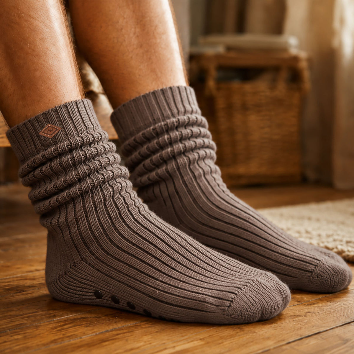 Harvey Makin Layers chunky socks - Grey