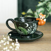 Green Forest Tea Cup with Fox