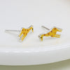 POM Sterling Silver Enamel Giraffe Stud Earrings