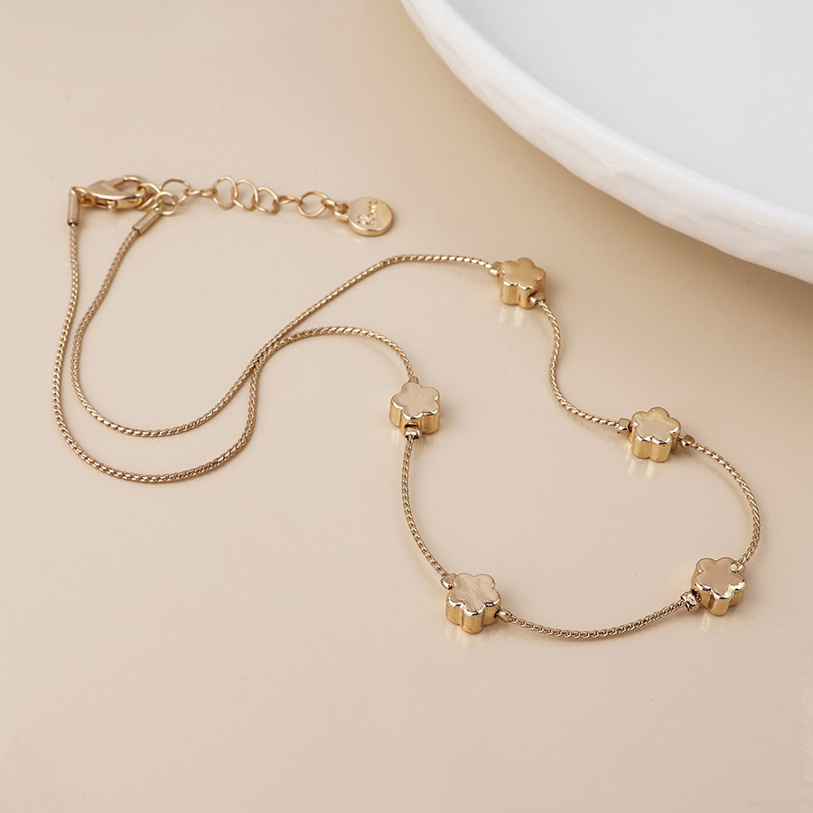 POM Golden Flower Station Necklace - More Than Just a Gift | Narborough Hall