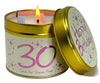 Lily-flame Happy 30th Birthday Candle Tin