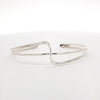 Sterling Silver Contemporary Cross Over Bangle