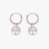 Miramira Tree of Life Stainless Steel Huggie Earrings