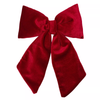 Red Velvet Hanging Bow 25cm