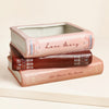Lisa Angel Love Story Book Stack Planter