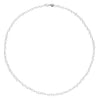 Sterling Silver Linked Open Hearts Necklace
