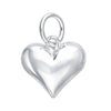 Sterling Silver Puffed Heart Necklace