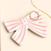 Lisa Angel Pink Stripe Bow Trinket Dish
