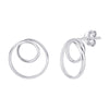 Sterling Silver Twist Circle Earrings