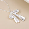 POM Colette Silver-Plated polished bow necklace