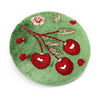 POM Green Velvet Cherry Compact Mirror