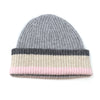 POM Grey, Pink & Beige Wool Hat