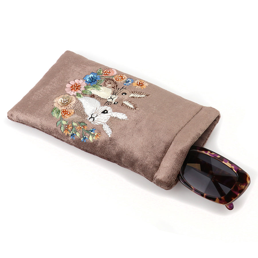 POM Cocoa Velvet Bunnies Glasses Case - More Than Just a Gift | Narborough Hall