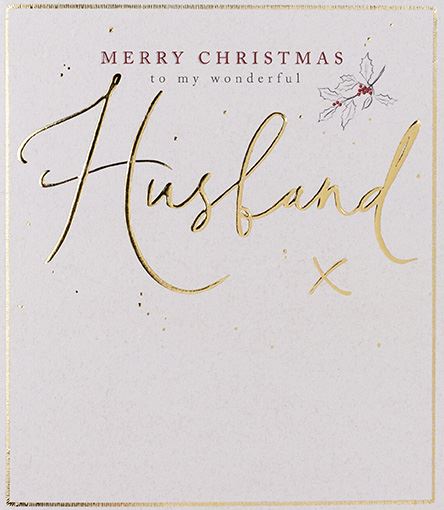 Reflections Wonderful Husband Christmas Card