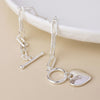 POM Foundry Silver-Plated heart and t-bar bracelet with twist links